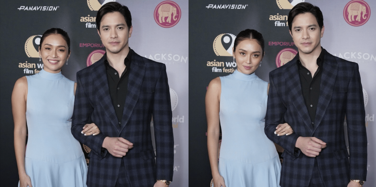 Kathryn Bernardogcash player, Alden Richards grace Asian World Film Festival red carpet